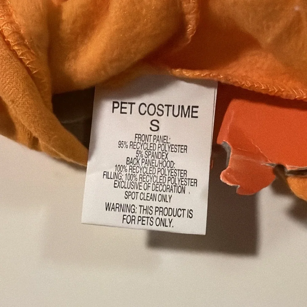 Boots & Barkley Pumpkin Dog Costume - Size Small